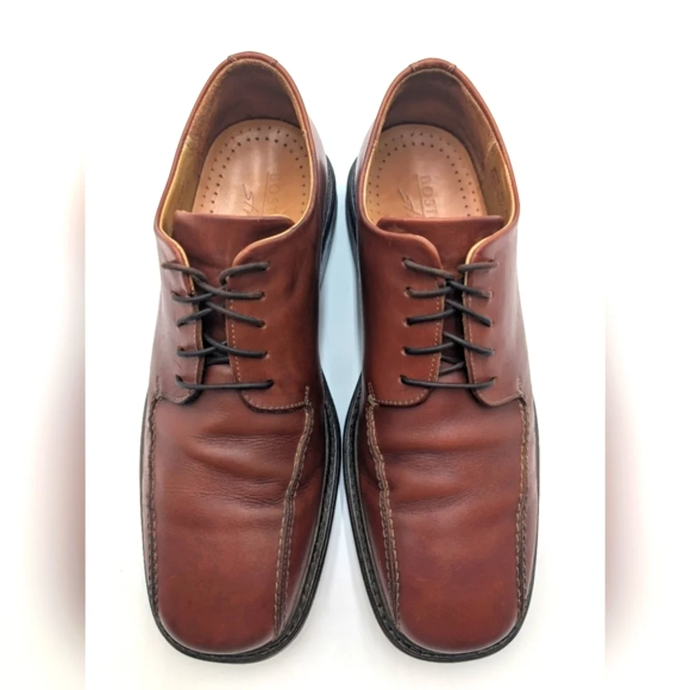 Bostonian Strada Mens Leather Lace-Up Dress Shoes Sz 10.5 Brown Made In Italy